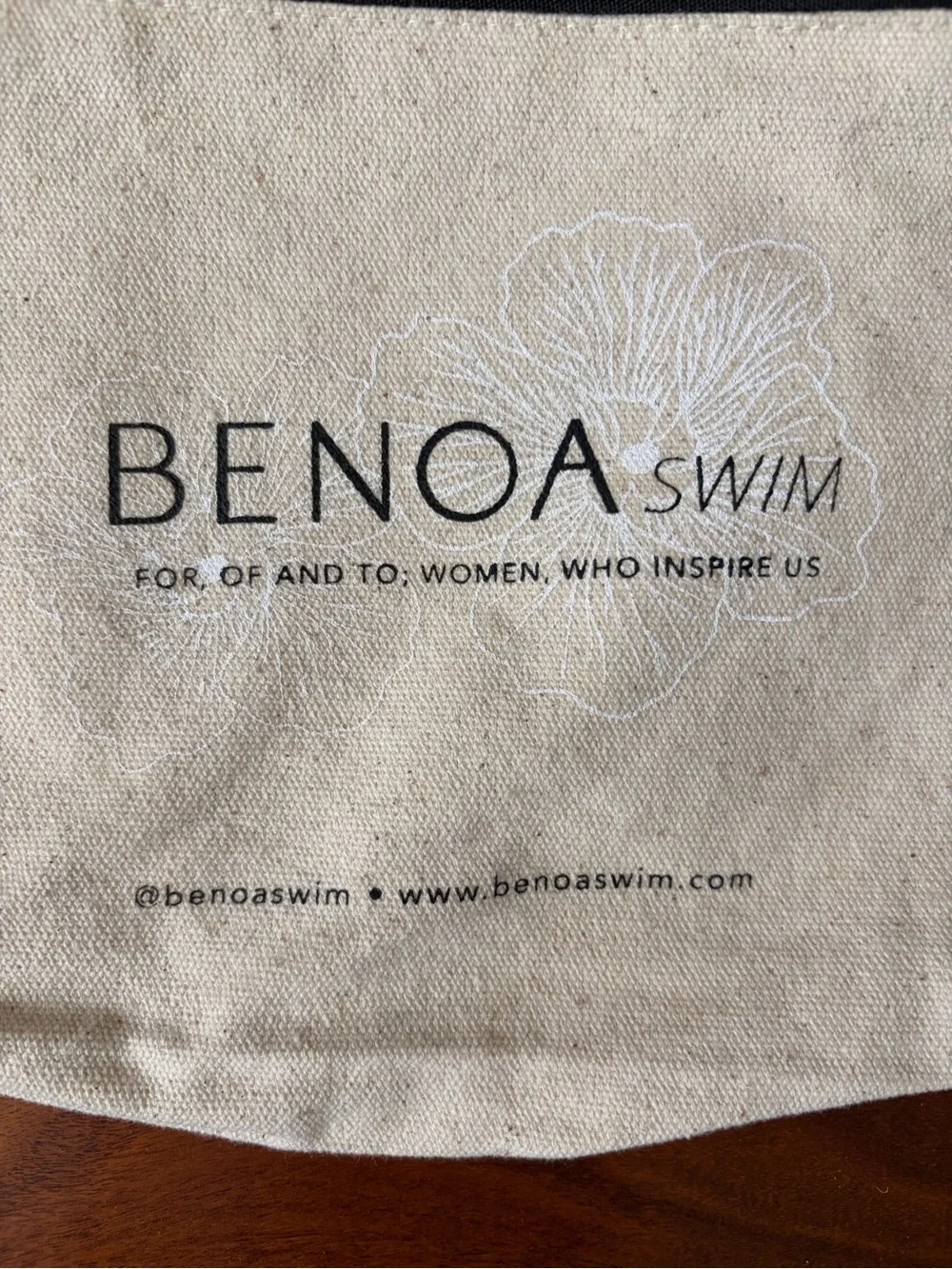Benoa Swim Natural Canvas Zip Pouch NEW